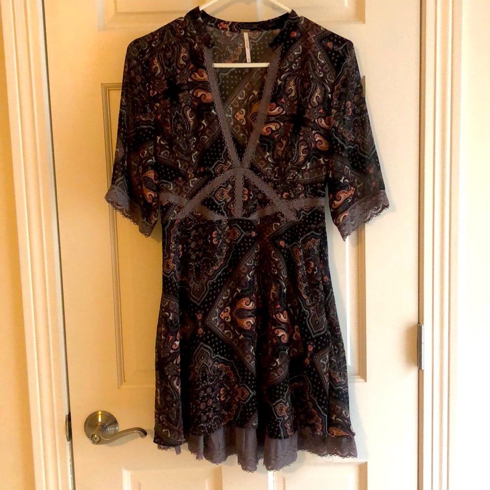 Boho lace detail Free People dress